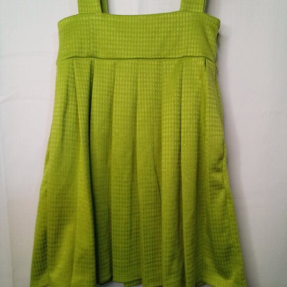 Forever 21 Overall Dress Women S Adjustable Sleeveless Pleated Green - Picture 5 of 16